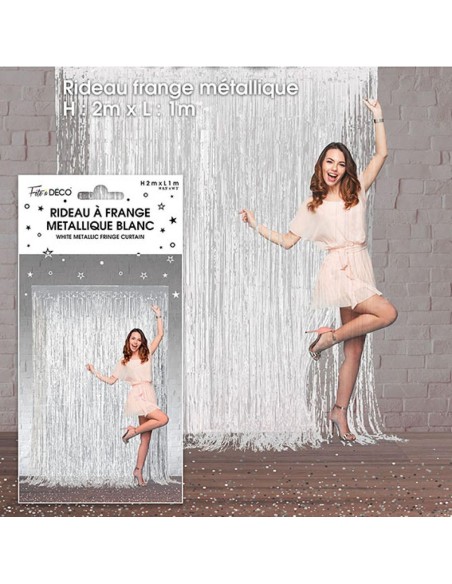 Rideau Franges métalliques rose gold