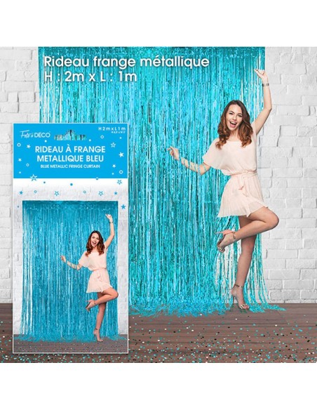 Rideau Franges métalliques blanc