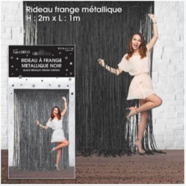 Rideau Franges métalliques argent