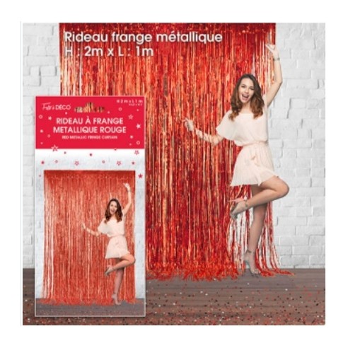 Rideau Franges métalliques noir