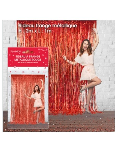Rideau Franges métalliques noir