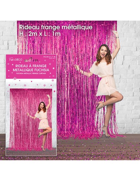 Rideau Franges métalliques vert