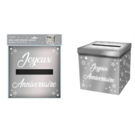 Urne anniversaire métallique argent