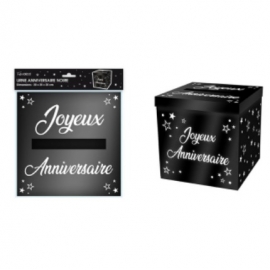 Urne anniversaire métallique noire