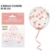 6 ballons confettis rouges