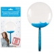 Ballon bulle transparent plumes et franges blanc