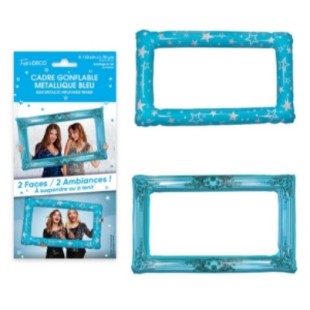 Cadre gonflable métallique argent