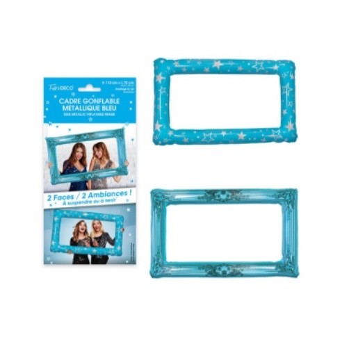 Cadre gonflable métallique argent