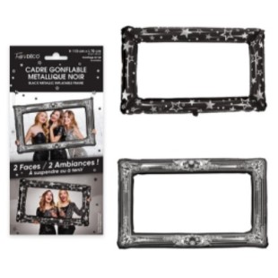 Cadre gonflable métallique argent