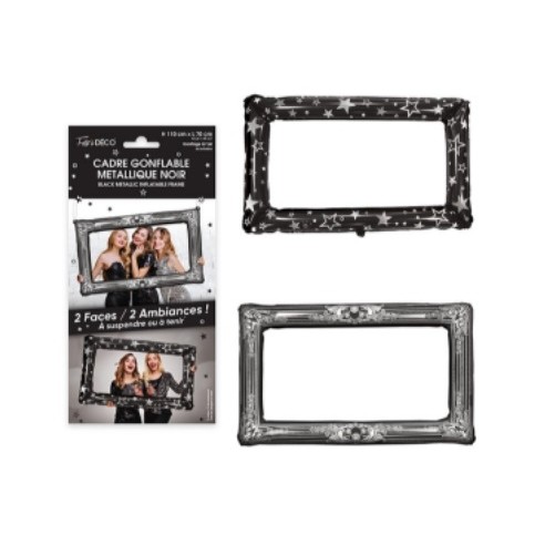 Cadre gonflable métallique argent