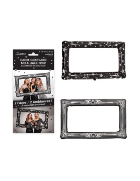 Cadre gonflable métallique argent