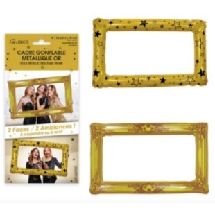 Cadre gonflable métallique argent