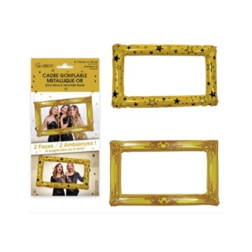 Cadre gonflable métallique argent