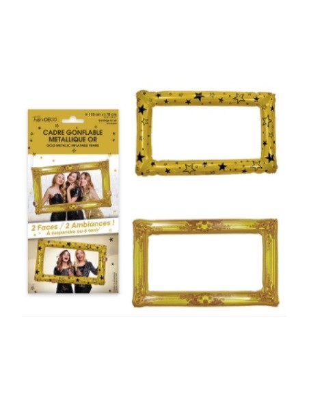 Cadre gonflable métallique argent