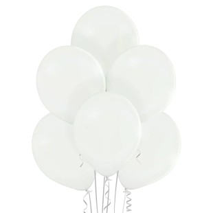 8 Ballons pastel diamètre 30cm blanc