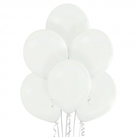 8 Ballons pastel Ø 30cm blanc