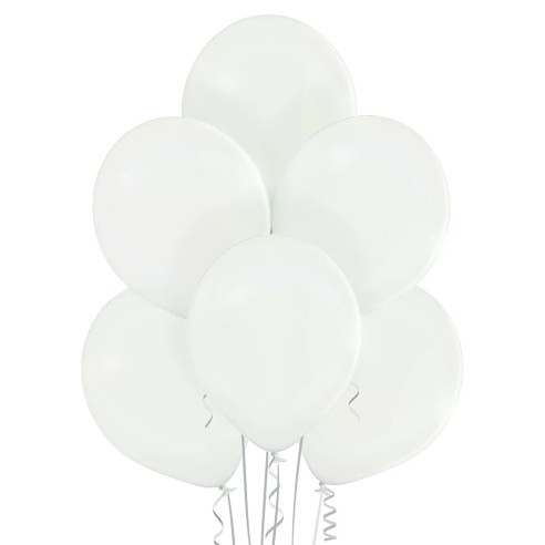 8 Ballons pastel diamètre 30cm blanc