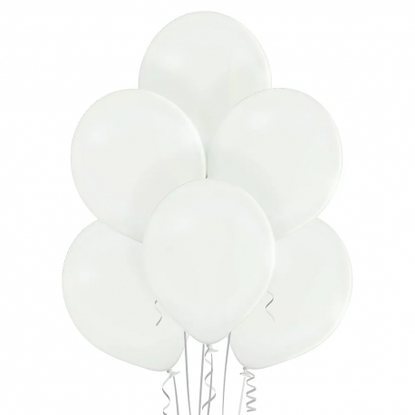 8 Ballons pastel diamètre 30cm blanc