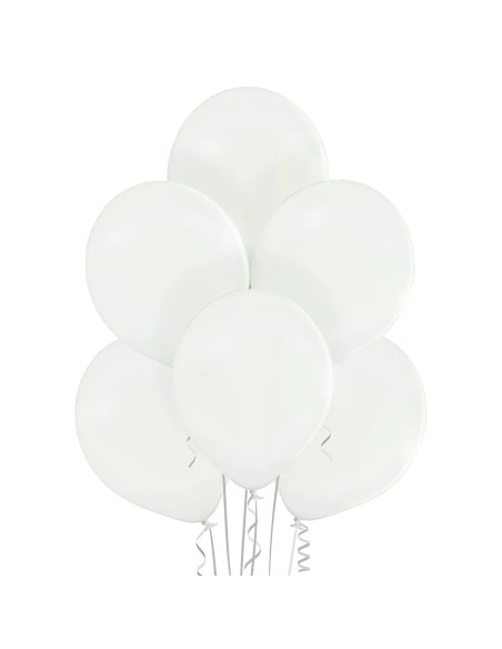 8 Ballons pastel diamètre 30cm blanc