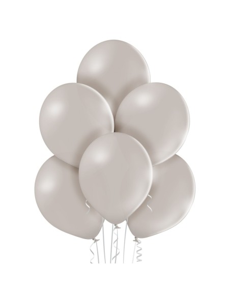 8 Ballons pastel diamètre 30cm gris