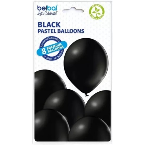 8 Ballons pastel diamètre 30cm chocolat