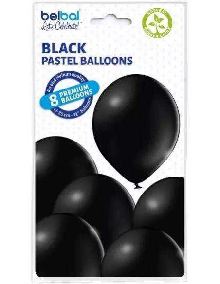 8 Ballons pastel diamètre 30cm chocolat