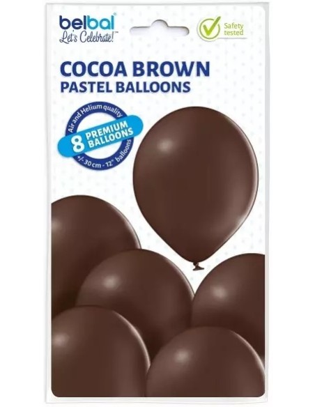 8 Ballons pastel diamètre 30cm taupe