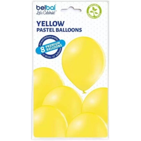 8 Ballons pastel diamètre 30cm orange