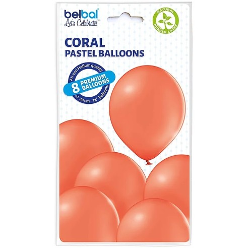 8 Ballons pastel diamètre 30cm soft pink
