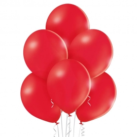 8 Ballons pastel Ø 30cm rouge
