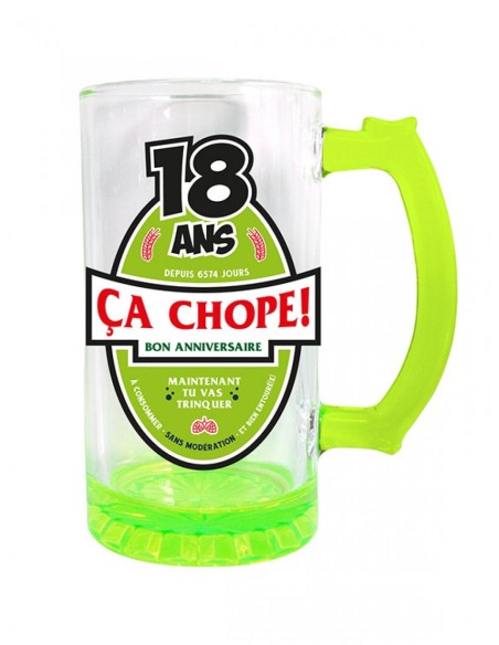 Chope à bière 18 ans