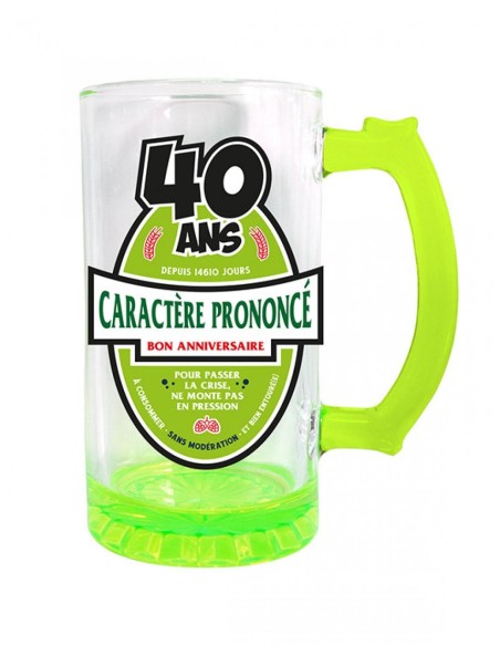 Chope à bière 40 ans
