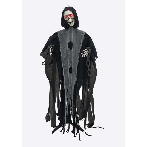 Décoration prisonnier squelette 130cm + leds