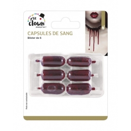 Capsules de faux sang x6