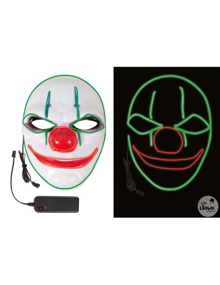 Masque lumineux visage terrifiant