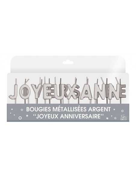 Bougies joyeux Anniversaire or