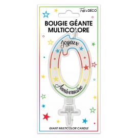 Bougie géante 11cm chiffre 0