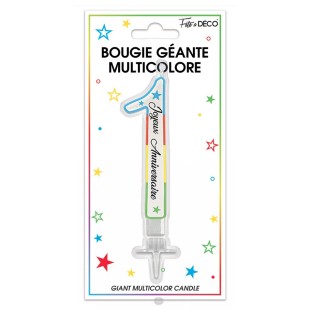 Bougie géante 11cm chiffre 0