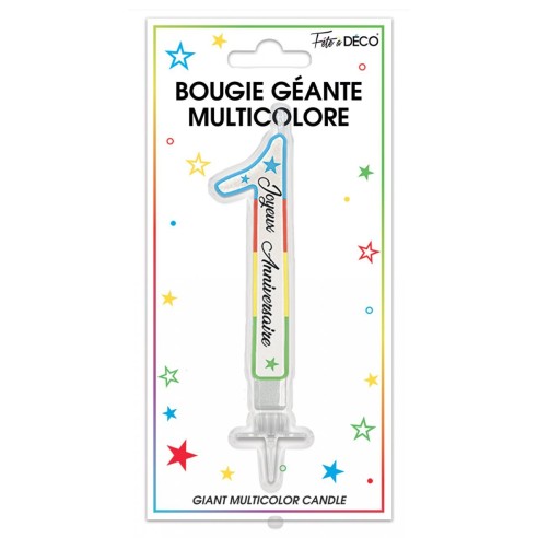 Bougie géante 11cm chiffre 0
