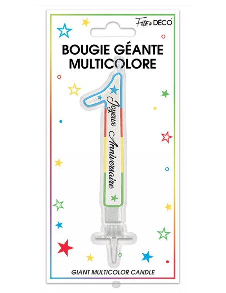 Bougie géante 11cm chiffre 0