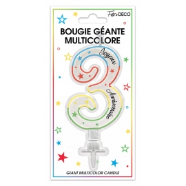 Bougie géante 11cm chiffre 2