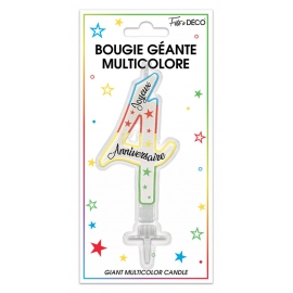 Bougie géante 11cm chiffre 4