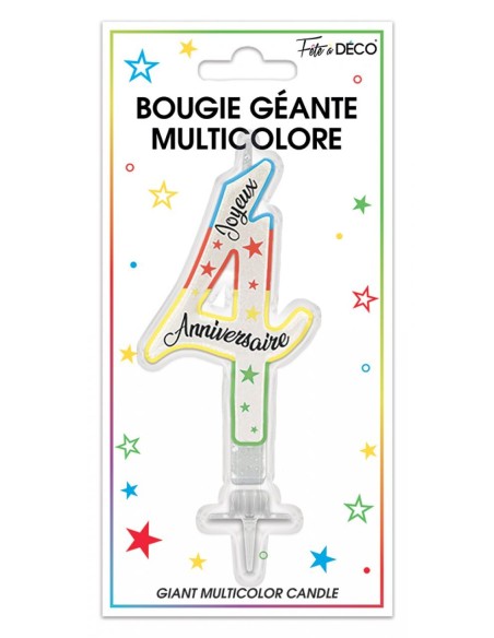 Bougie géante 11cm chiffre 3