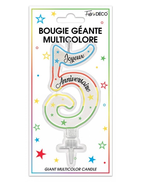 Bougie géante 11cm chiffre 4
