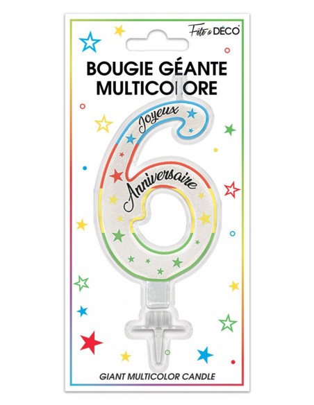 Bougie géante 11cm chiffre 5