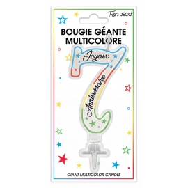 Bougie géante 11cm chiffre 6