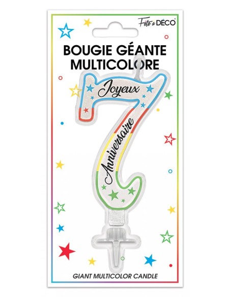Bougie géante 11cm chiffre 6