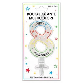 Bougie géante 11cm chiffre 8