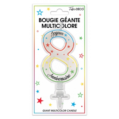 Bougie géante 11cm chiffre 7