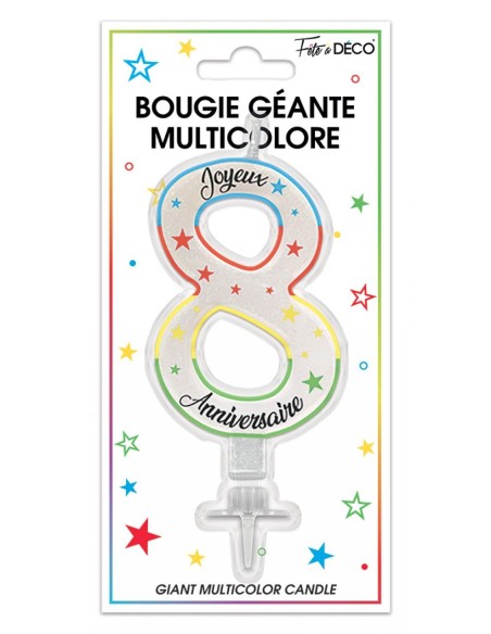 Bougie géante 11cm chiffre 7